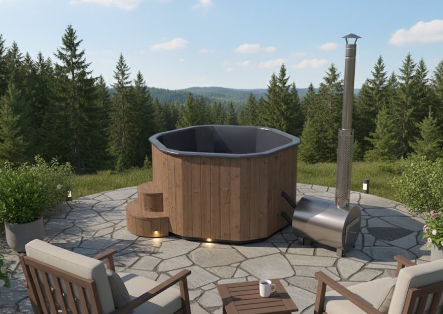 Kelohus Bølge — sekskantet sauna i tre for 6 personer fra Kelohus, bilde 3 av 5