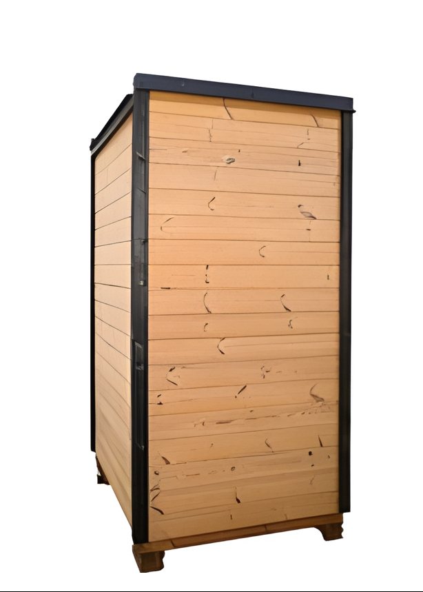 Kelohus Kubb — kubbeformet sauna i vertikale trelameller for 1–2 personer fra Kelohus, bilde 3 av 4