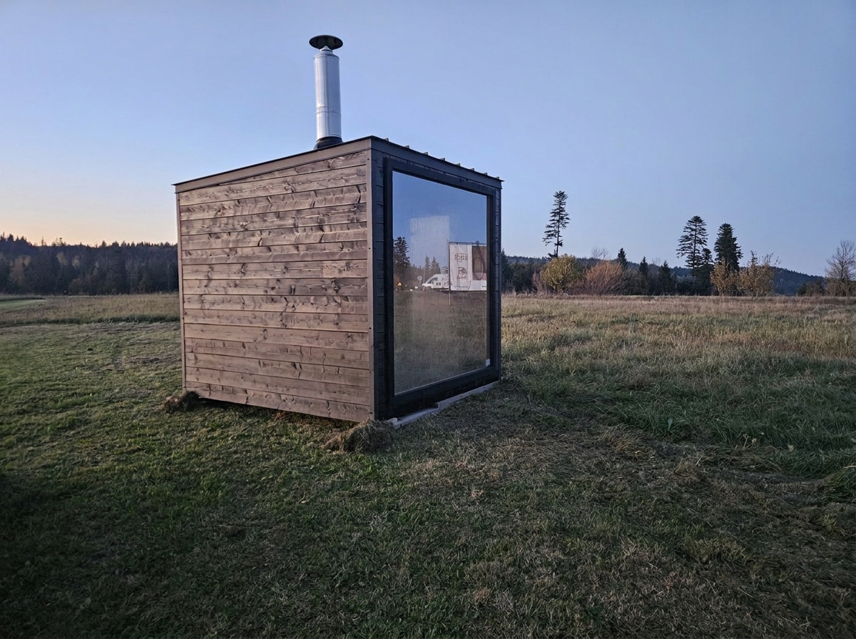 Kelohus Sol — kubbeformet sauna i vertikale trelameller for 4–6 personer fra Kelohus