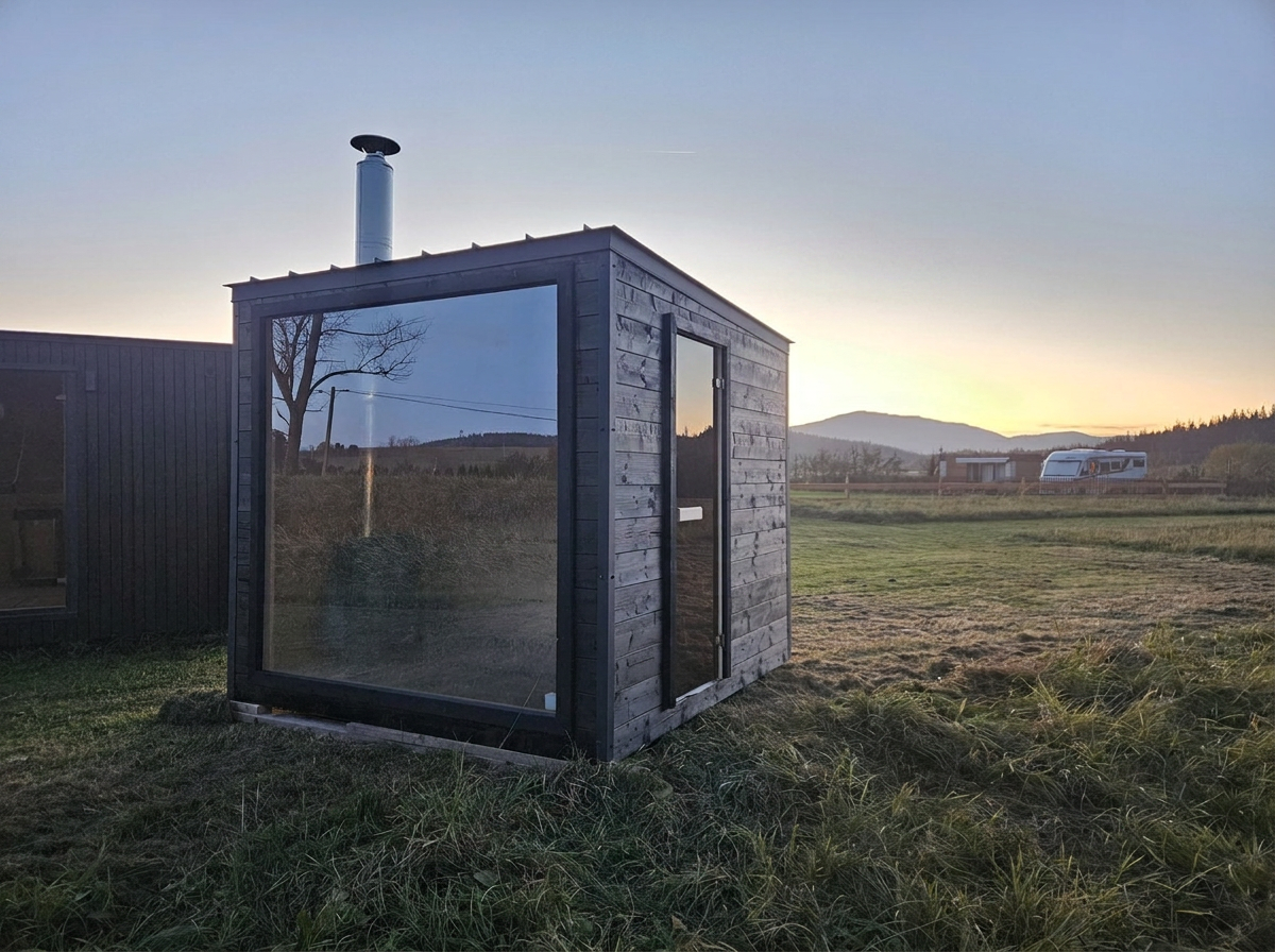 Kelohus Sol — kubbeformet sauna i vertikale trelameller for 4–6 personer fra Kelohus, bilde 2 av 4
