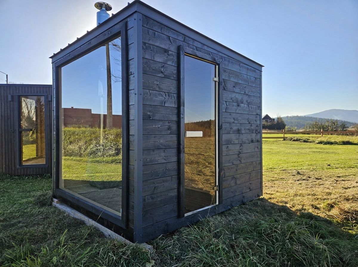 Kelohus Sol — kubbeformet sauna i vertikale trelameller for 4–6 personer fra Kelohus, bilde 3 av 4