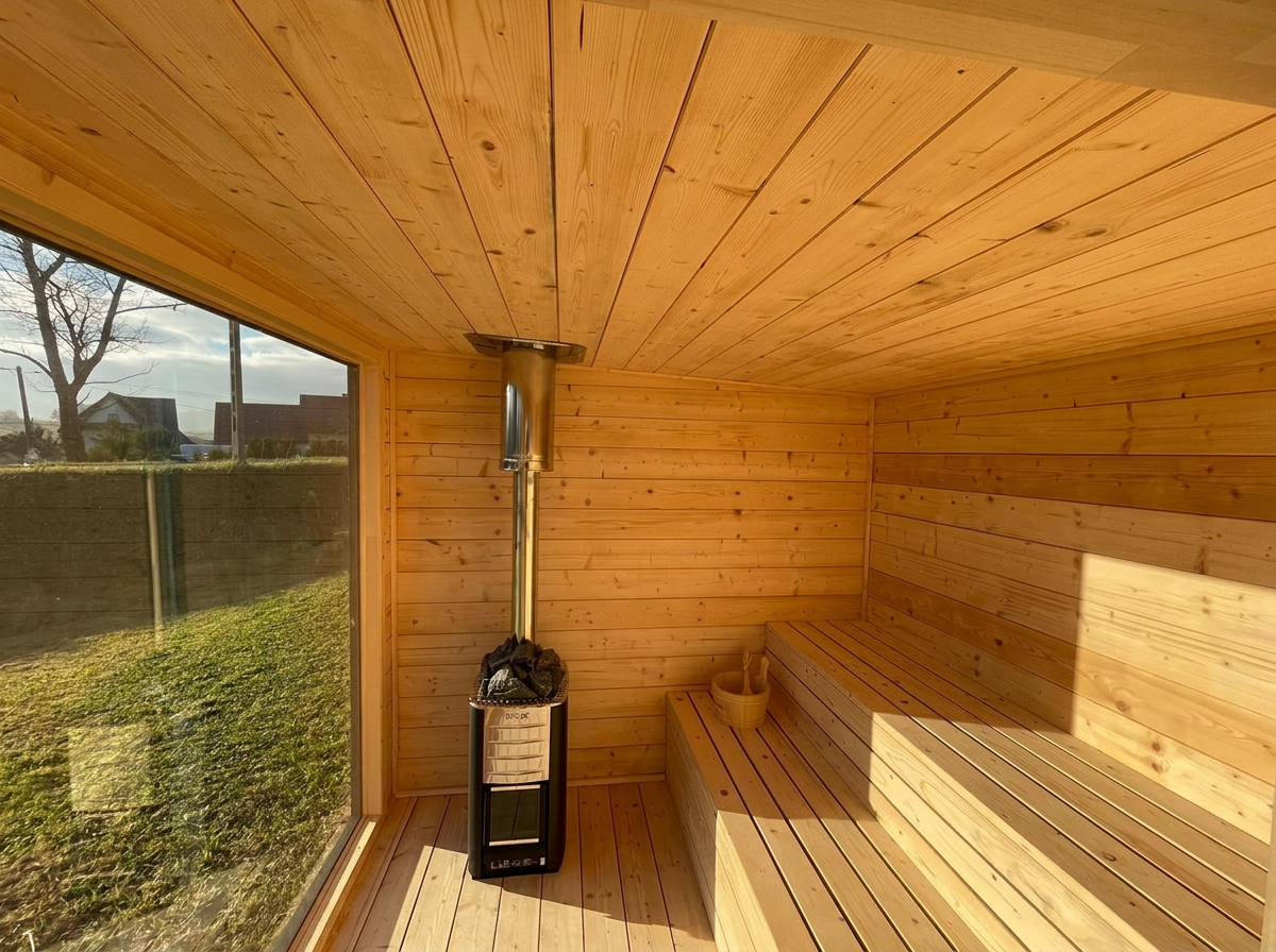 Kelohus Sol — kubbeformet sauna i vertikale trelameller for 4–6 personer fra Kelohus, bilde 4 av 4